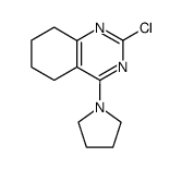 2-chloro-4-(pyrrolidin-1-yl)-5,6,7,8-tetrahydroquinazoline结构式