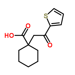 1-[2-Oxo-2-(2-thienyl)ethyl]cyclohexanecarboxylic acid Structure