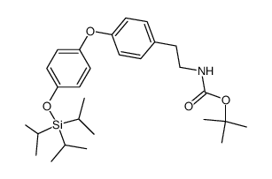 N-t-butoxycarbonyl-O-triisopropylsilylthyronamine结构式