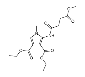 2-(3-carbomethoxypropionamido)-3,4-dicarbethoxy-1-methylpyrrole Structure