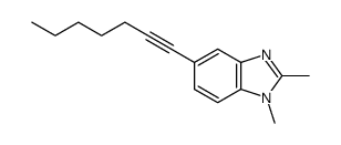 5-hept-1-ynyl-1,2-dimethylbenzimidazole结构式