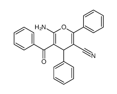 6-amino-5-benzoyl-2,4-diphenyl-4H-pyran-3-carbonitrile结构式