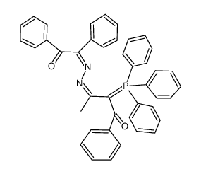 triphenyl[1-benzoyl-2-[(phenacylidene)hydrazono]propylidene]phosphorane结构式