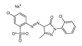 sodium 5-chloro-2-[[1-(2-chlorophenyl)-4,5-dihydro-3-methyl-5-oxo-1H-pyrazol-4-yl]azo]benzenesulphonate结构式