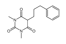 1,3-dimethyl-5-(3-phenylpropyl)-1,3-diazinane-2,4,6-trione结构式