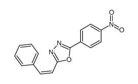 2-(4-nitrophenyl)-5-(2-phenylethenyl)-1,3,4-oxadiazole结构式