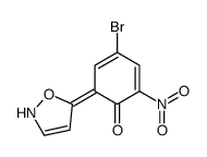 4-bromo-2-nitro-6-(2H-1,2-oxazol-5-ylidene)cyclohexa-2,4-dien-1-one结构式