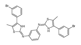 1-N,3-N-bis[4-(3-bromophenyl)-5-methyl-1,3-thiazol-2-yl]benzene-1,3-diamine结构式