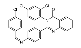 2-[4-[(4-chlorophenyl)methylideneamino]phenyl]-3-(2,4-dichlorophenyl)quinazolin-4-one结构式