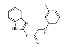 ((3-Methylphenyl)amino)ethanethioic acid S-1H-benzimidazol-2-yl ester Structure