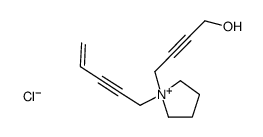 4-(1-pent-4-en-2-ynylpyrrolidin-1-ium-1-yl)but-2-yn-1-ol,chloride结构式