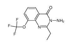 3-Amino-2-ethyl-8-trifluoromethoxy-3H-quinazolin-4-one Structure