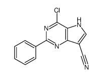 2-Phenyl-4-chloro-7-cyanopyrrolo[3.2-d]pyrimidine结构式