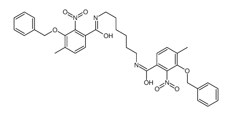 4-methyl-N-[6-[(4-methyl-2-nitro-3-phenylmethoxybenzoyl)amino]hexyl]-2-nitro-3-phenylmethoxybenzamide结构式