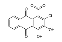 2-chloro-3,4-dihydroxy-1-nitro-anthraquinone结构式