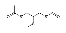 Thioacetic acid S-(3-acetylsulfanyl-2-methylsulfanyl-propyl) ester Structure