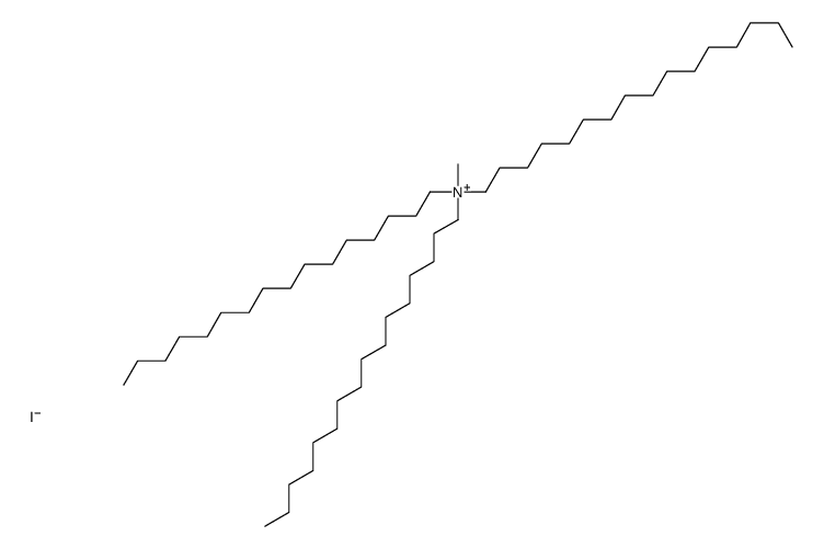 trihexadecyl(methyl)azanium,iodide结构式