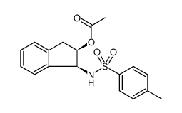 Benzenesulfonamide, N-[(1S,2R)-2-(acetyloxy)-2,3-dihydro-1H-inden-1-yl]-4-methyl结构式