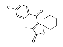 1-Oxaspiro(4.5)dec-3-en-2-one, 4-(4-chlorobenzoyl)-3-methyl-结构式