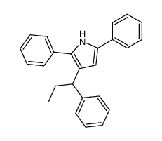 2,5-diphenyl-3-(1-phenylpropyl)-1H-pyrrole结构式