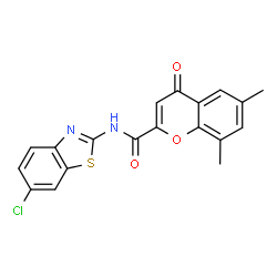 N-(6-Chloro-1,3-benzothiazol-2-yl)-6,8-dimethyl-4-oxo-4H-chromene-2-carboxamide structure