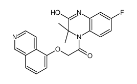 7-FLUORO-3,4-DIHYDRO-4-[(5-ISOQUINOLINYLOXY)ACETYL]-3,3-DIMETHYL-2(1H)-QUINOXALINONE structure