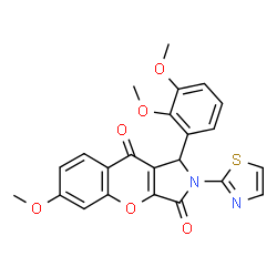 1-(2,3-Dimethoxyphenyl)-6-methoxy-2-(1,3-thiazol-2-yl)-1,2-dihydrochromeno[2,3-c]pyrrole-3,9-dione Structure