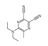 5-(diethylamino)-6-methylpyrazine-2,3-dicarbonitrile结构式