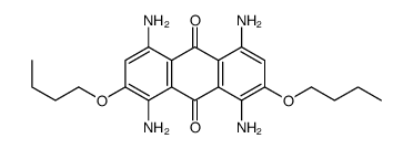 1,4,5,8-tetraamino-2,7-dibutoxyanthracene-9,10-dione结构式