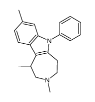 1,3,8-trimethyl-6-phenyl-1,2,4,5-tetrahydroazepino[4,5-b]indole结构式