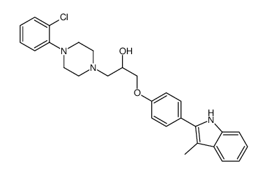 1-[4-(2-chlorophenyl)piperazin-1-yl]-3-[4-(3-methyl-1H-indol-2-yl)phenoxy]propan-2-ol Structure