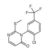 3-[2-chloro-5-(trifluoromethyl)phenyl]-2-methylsulfanylpyrimidin-4-one Structure