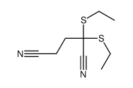 2,2-bis(ethylsulfanyl)pentanedinitrile结构式