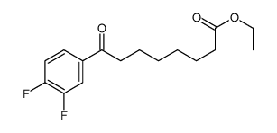 Ethyl 8-(3,4-difluorophenyl)-8-oxooctanoate结构式