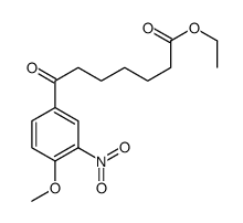 Ethyl 7-(4-methoxy-3-nitrophenyl)-7-oxoheptanoate结构式