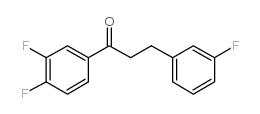 3',4'-DIFLUORO-3-(3-FLUOROPHENYL)PROPIOPHENONE结构式