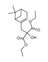 diethyl 2-<(6,6-dimethylbicyclo<3.1.1>hept-2-en-2-yl)methyl>-2-hydroxypropane-1,3-dioate Structure