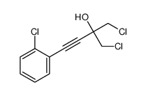 1-chloro-2-(chloromethyl)-4-(2-chlorophenyl)but-3-yn-2-ol结构式