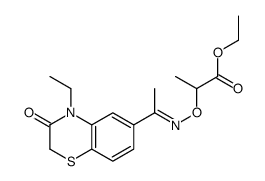 ethyl 2-[(Z)-1-(4-ethyl-3-oxo-1,4-benzothiazin-6-yl)ethylideneamino]oxypropanoate结构式