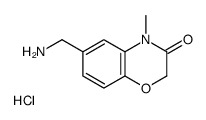 6-(aminomethyl)-4-methyl-1,4-benzoxazin-3-one,hydrochloride Structure