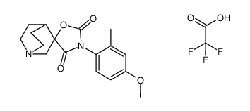 3'-(4-methoxy-2-methylphenyl)-quinuclidine-3-spiro-5'-oxazolidine-2',4'-dione trifluoroacetate salt Structure