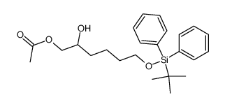 acetic acid 6-(tert-butyldiphenylsilanyloxy)-2-hydroxy-hexyl ester结构式