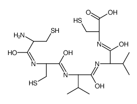 (2R)-2-[[(2S)-2-[[(2S)-2-[[(2R)-2-[[(2R)-2-amino-3-sulfanylpropanoyl]amino]-3-sulfanylpropanoyl]amino]-3-methylbutanoyl]amino]-3-methylbutanoyl]amino]-3-sulfanylpropanoic acid结构式