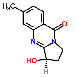 (3R)-3-Hydroxy-6-methyl-2,3-dihydropyrrolo[2,1-b]quinazolin-9(1H)-one结构式