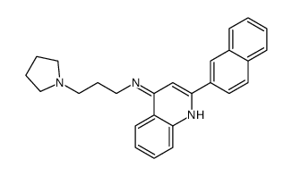 2-naphthalen-2-yl-N-(3-pyrrolidin-1-ylpropyl)quinolin-4-amine结构式