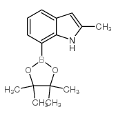 2-甲基-7-(4,4,5,5-四甲基-1,3,2-二氧硼杂环戊烷-2-基)-1H-吲哚结构式