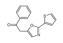 1-phenyl-2-(2-thiophen-2-yl-1,3-oxazol-5-yl)ethanone Structure