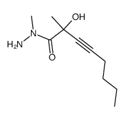 (methyl-2 hydroxy-2 octyne-3 oyl)-1 methyl-1 hydrazine Structure