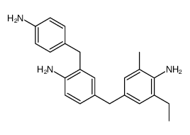 4-[(4-amino-3-ethyl-5-methylphenyl)methyl]-2-[(4-aminophenyl)methyl]aniline structure