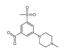 1-甲基-4-(3-(甲基磺酰基)-5-硝基苯基)哌嗪结构式